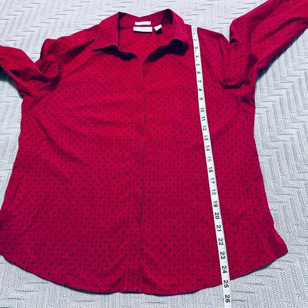 Chico's Red Polka Dot Button Down - image 5